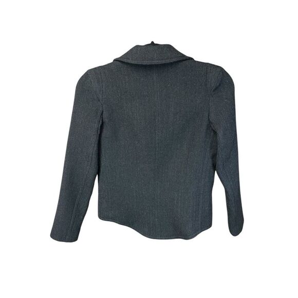 Smythe Les Vestes Wool Blend Cropped Blazer Jacket - Gray, US 2 - Picture 11 of 15